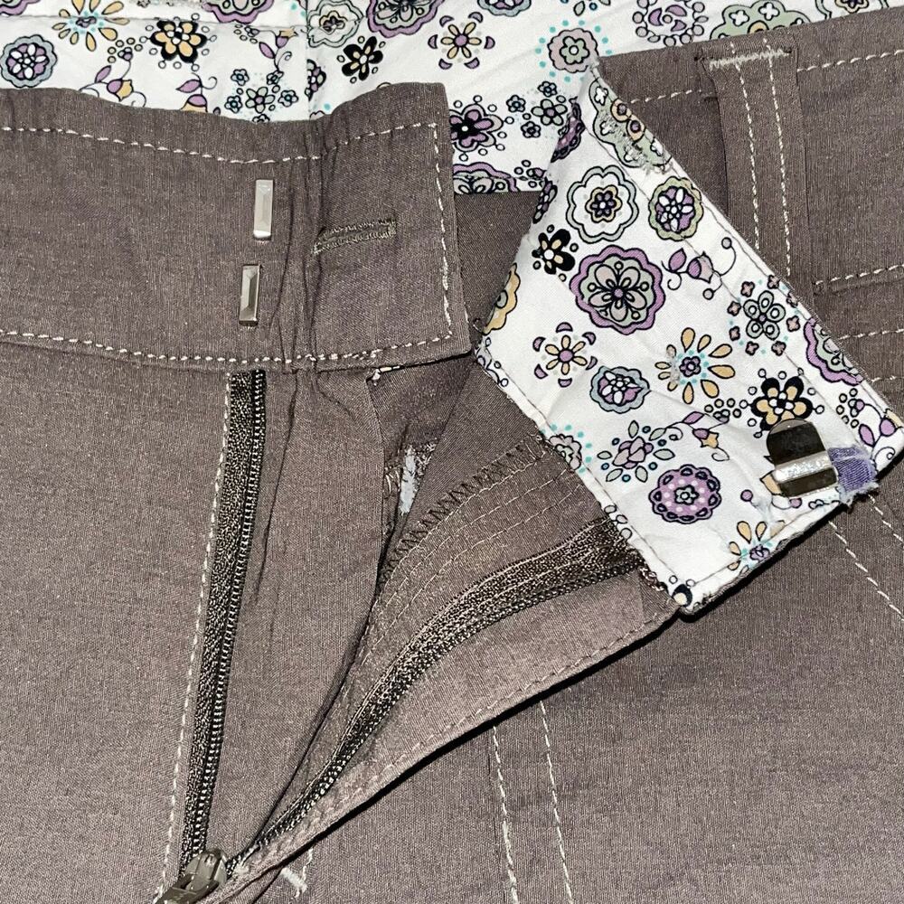 Athleta Style #41259 Bermuda Hiking Shorts Size 14 – Taupe Brown Nylon Blend - Picture 5 of 6